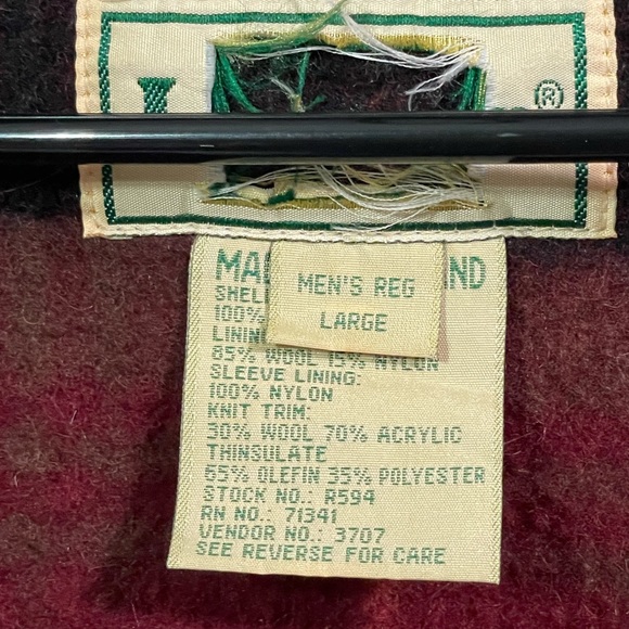 Vintage L.L Bean Lined Wool Bomber jacket - Picture 3 of 6